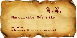 Marczikits Mónika névjegykártya